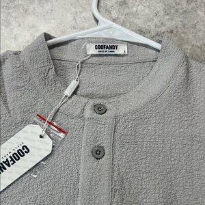 Coofandy Women's Gray Textured Blouse